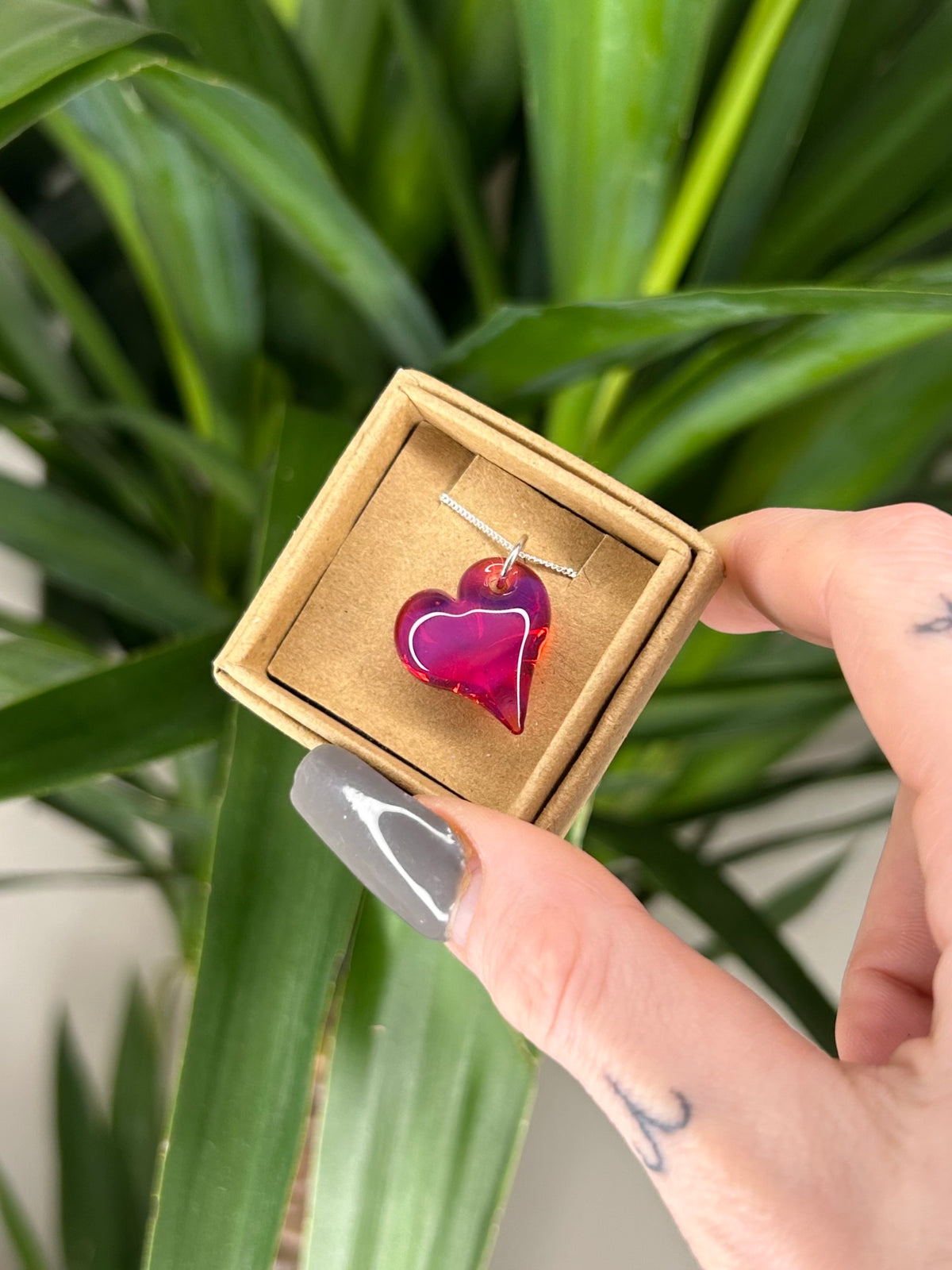 Glass Heart Pendant
