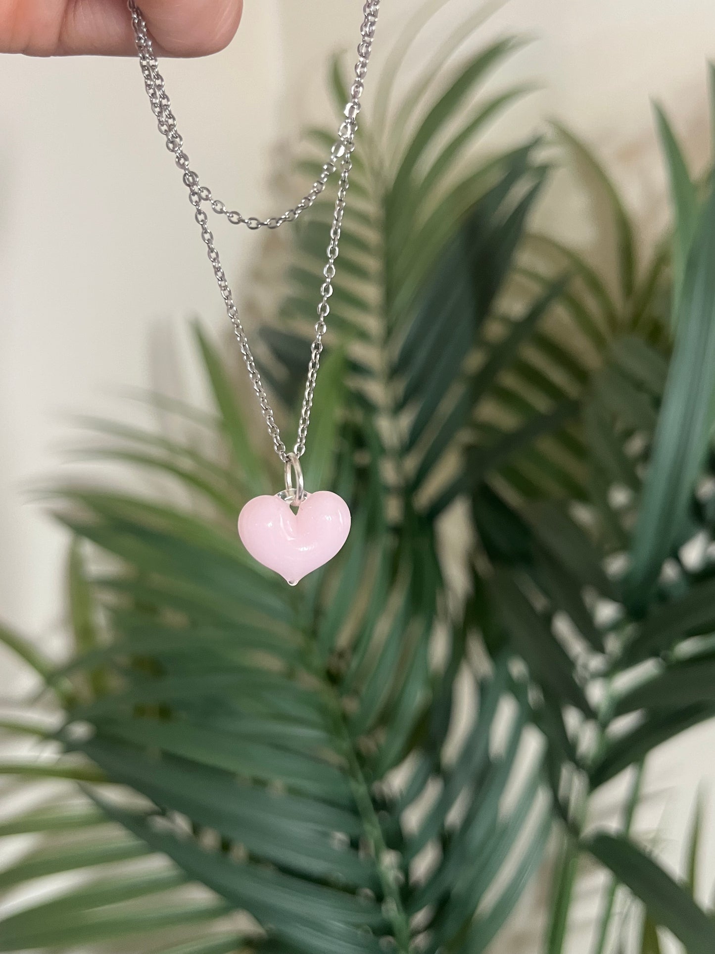 Mars Glass Heart Pendants