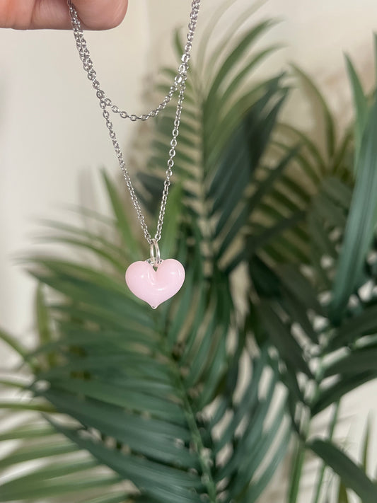 Mars Glass Heart Pendants