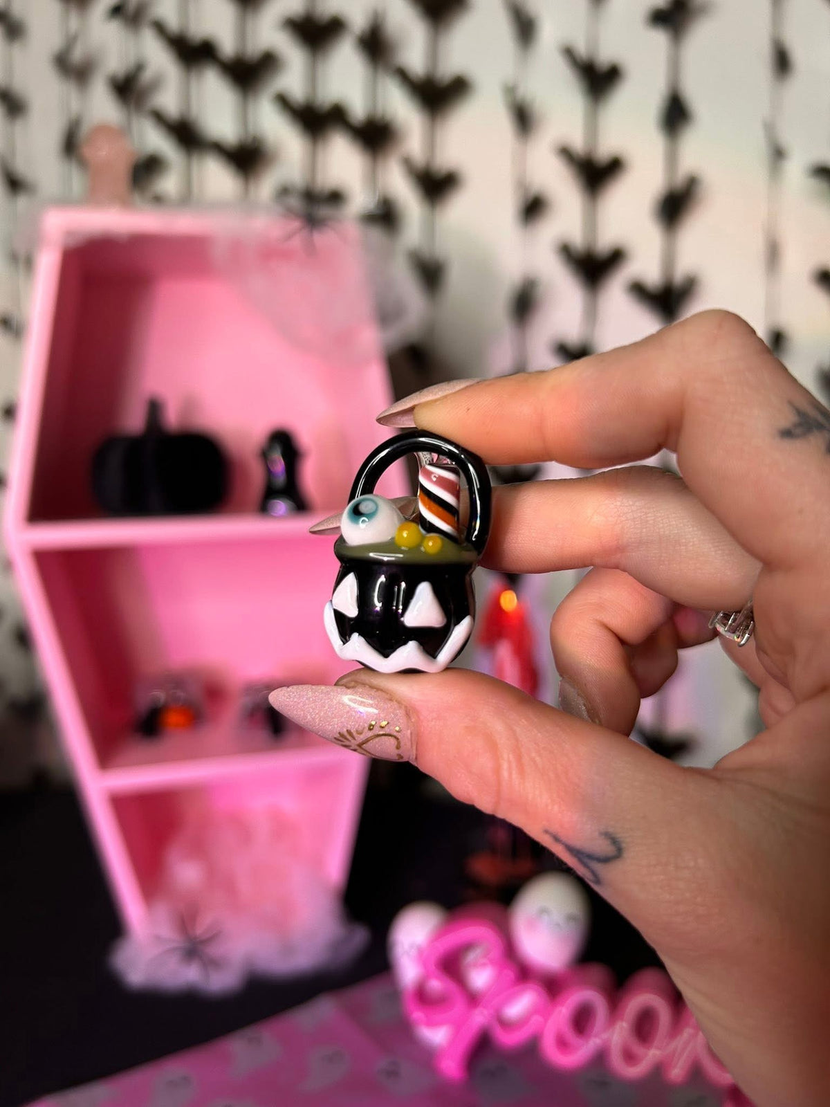 Glass Cauldron Pendant