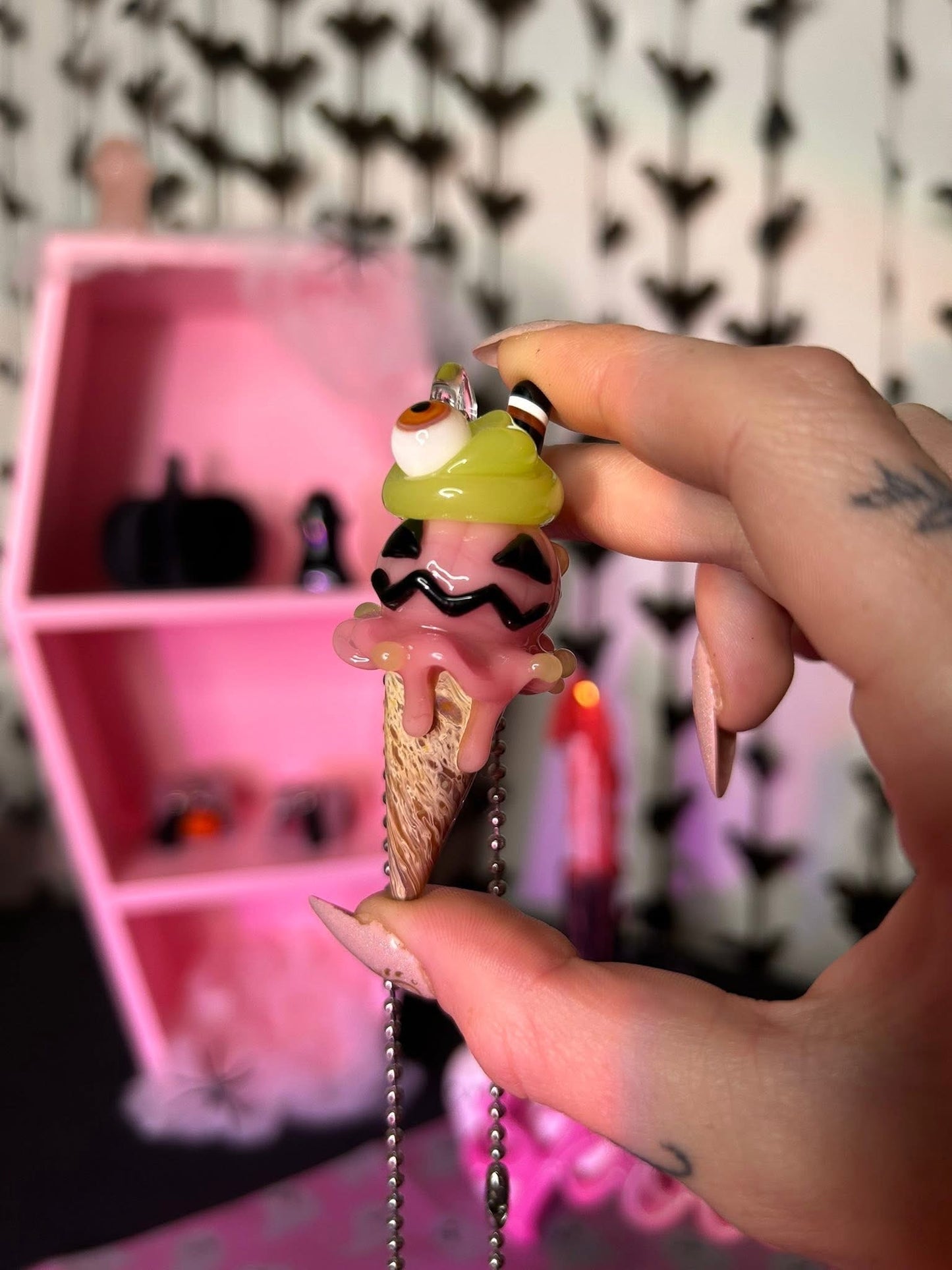 Glass Ice Scream Pendant