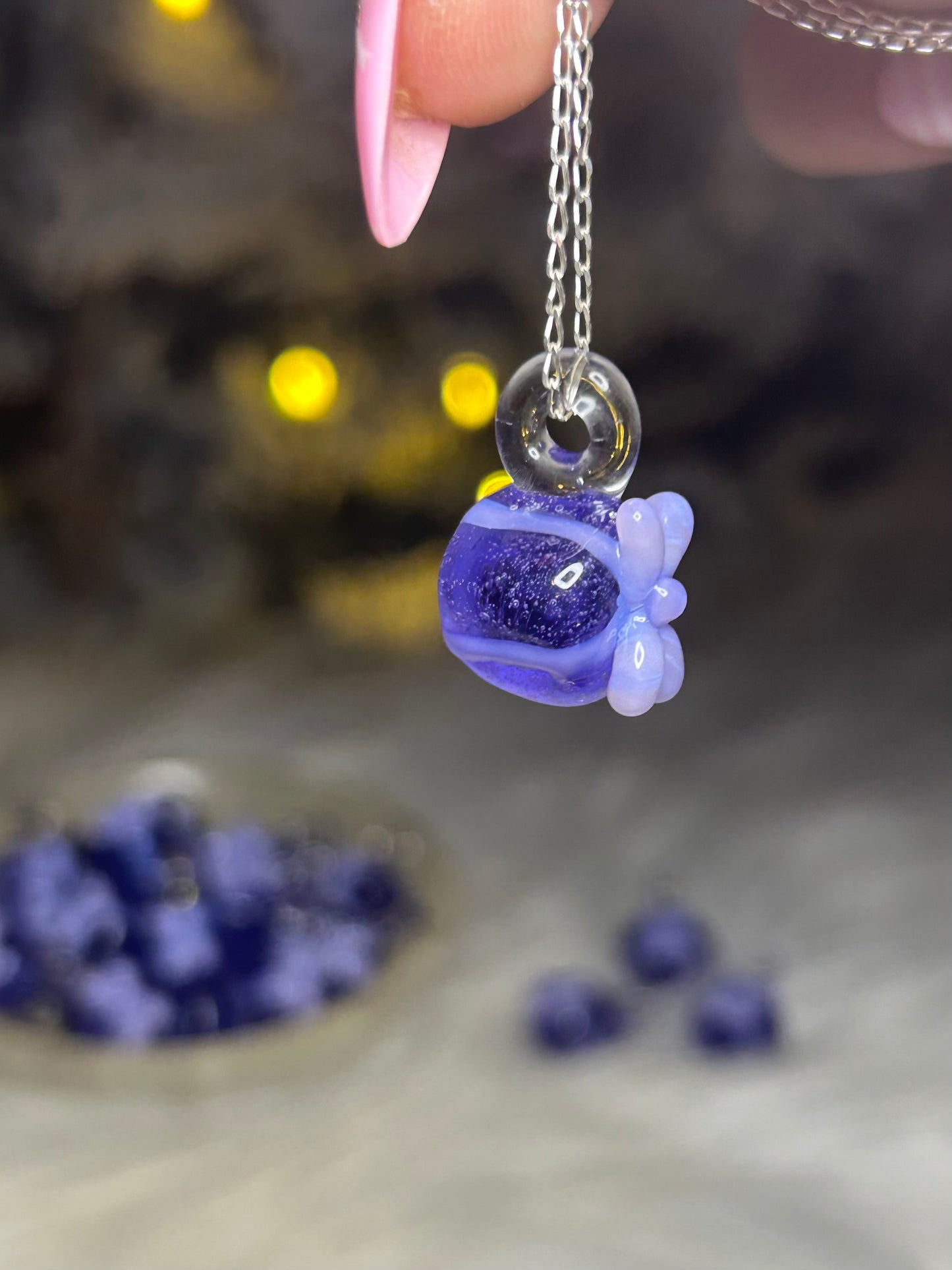 Purple Gift Box Pendant