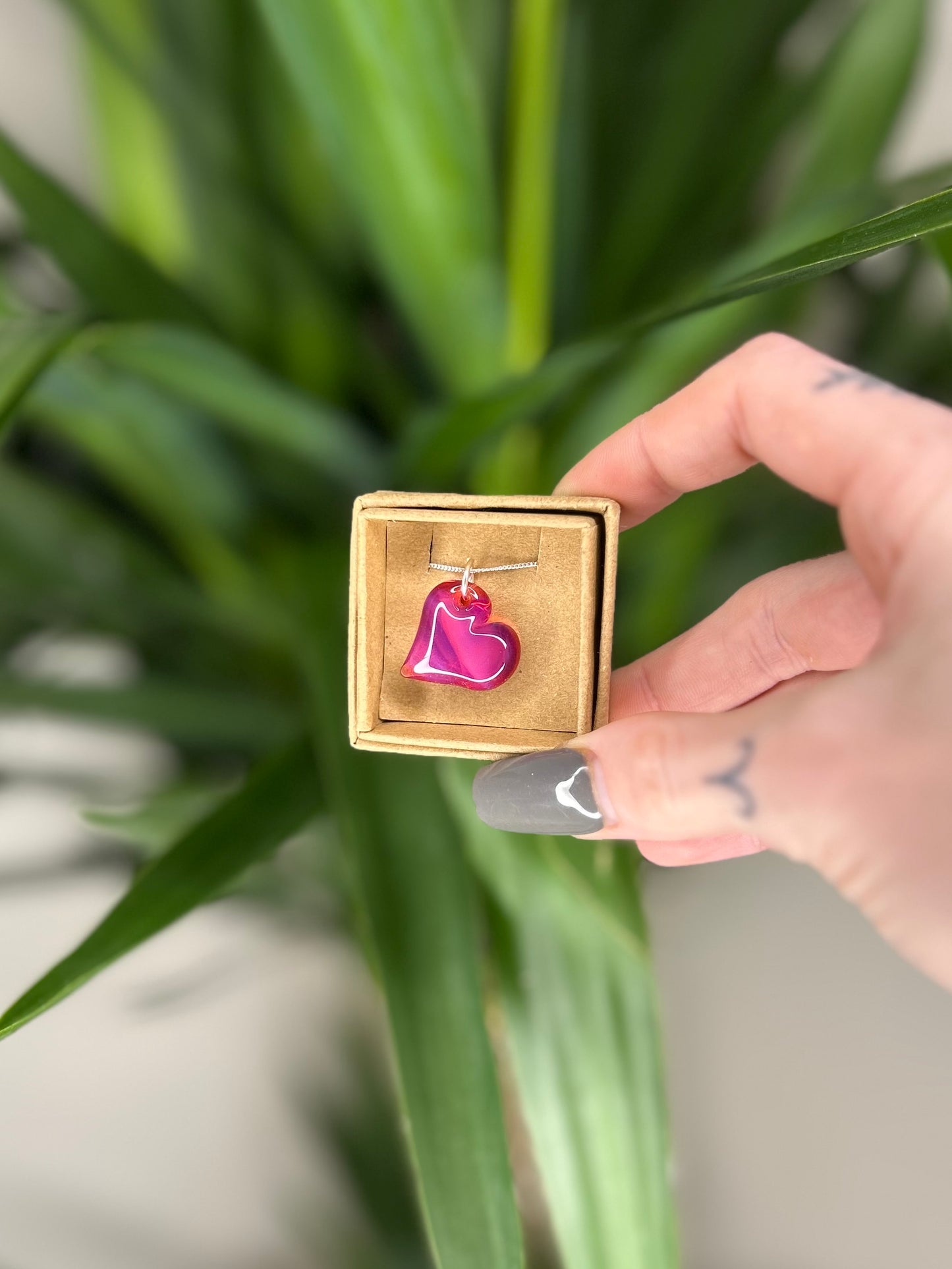 Glass Heart Pendant