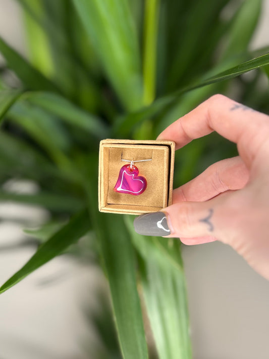 Glass Heart Pendant
