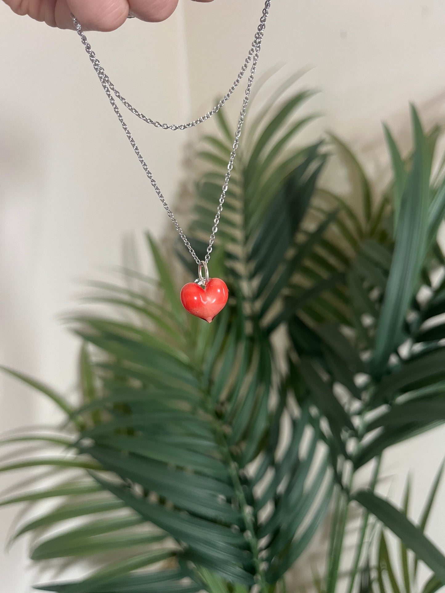 Mars Glass Heart Pendants