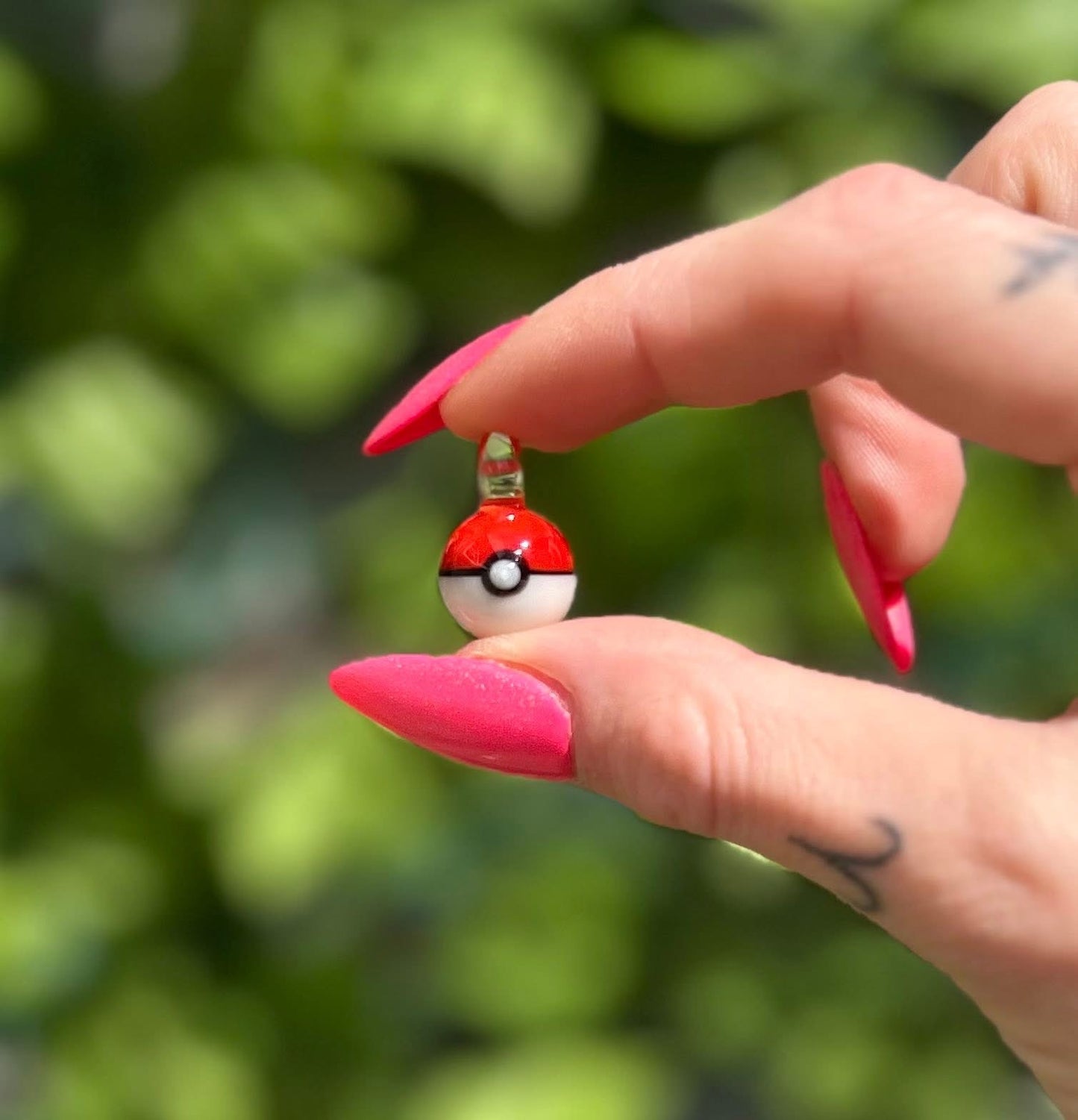 Glass Pokeball Pendant