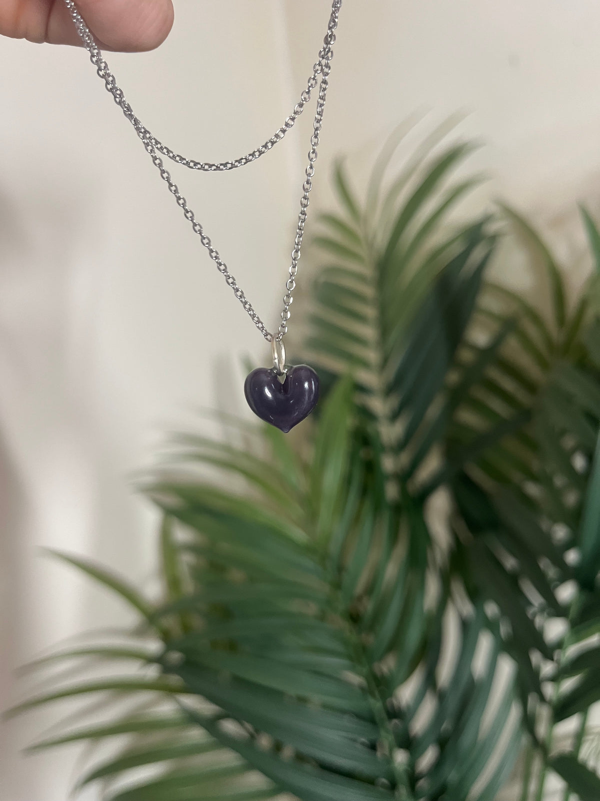 Mars Glass Heart Pendants