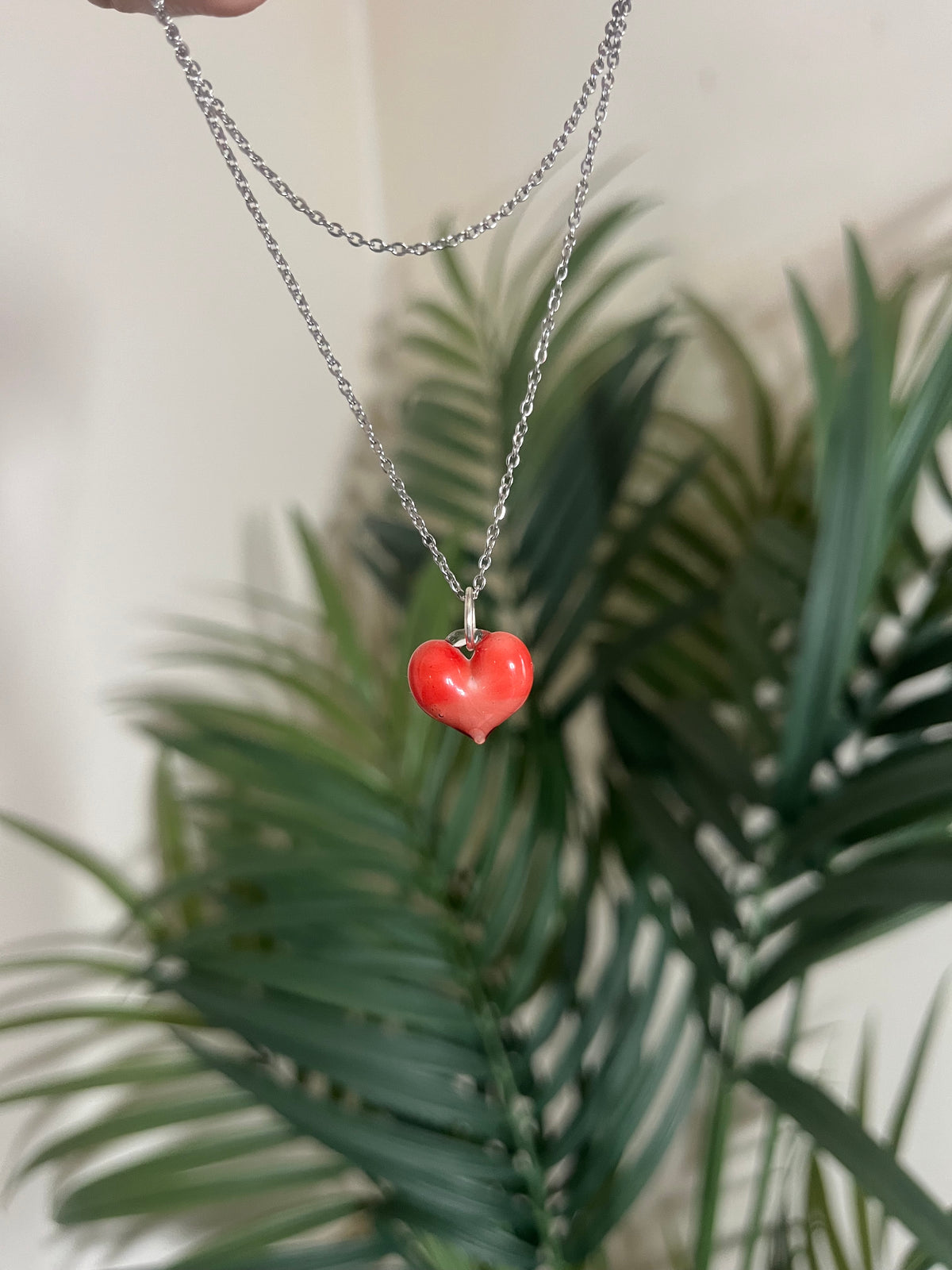 Mars Glass Heart Pendants