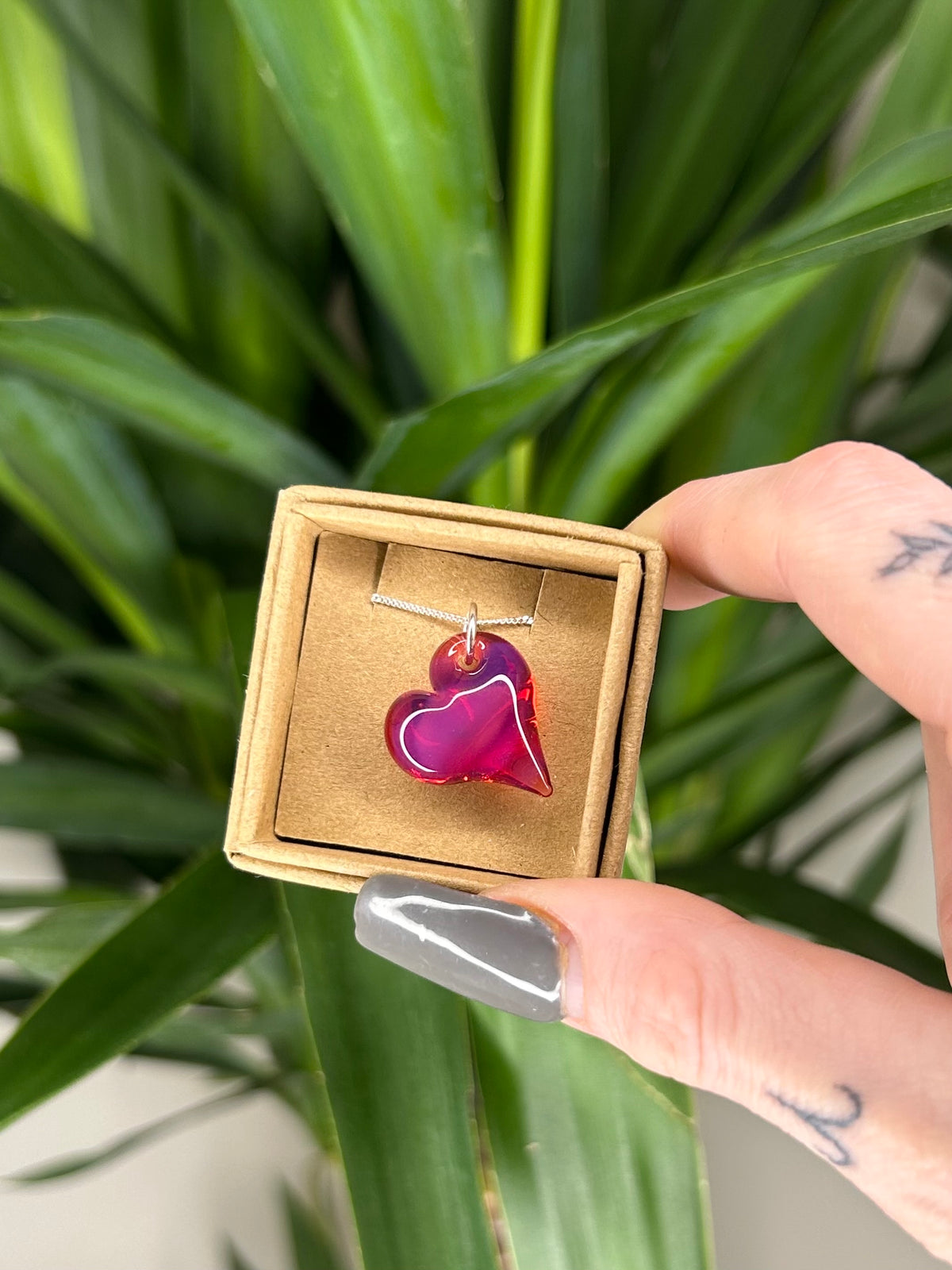 Glass Heart Pendant