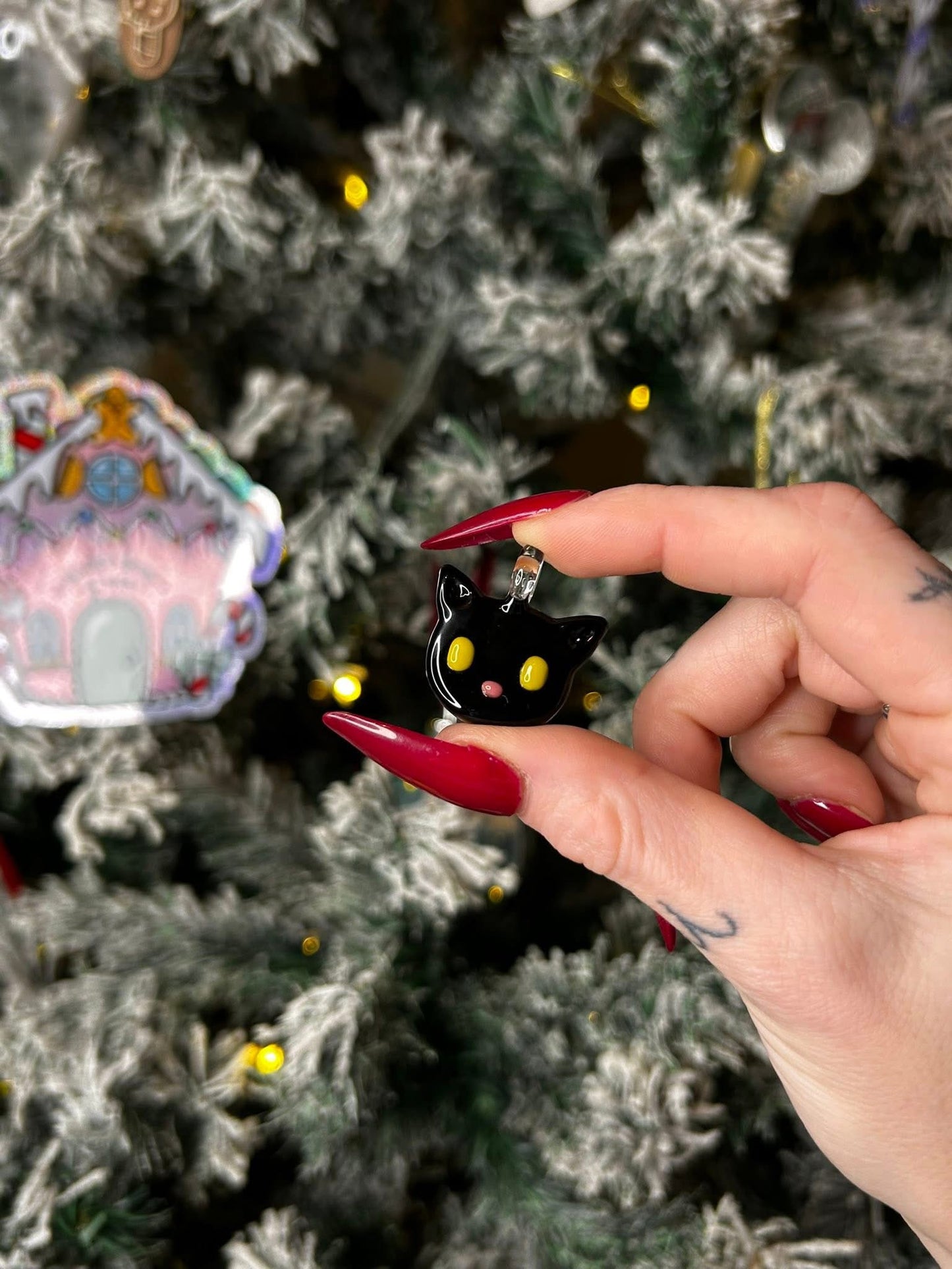 Glass Cat Pendants