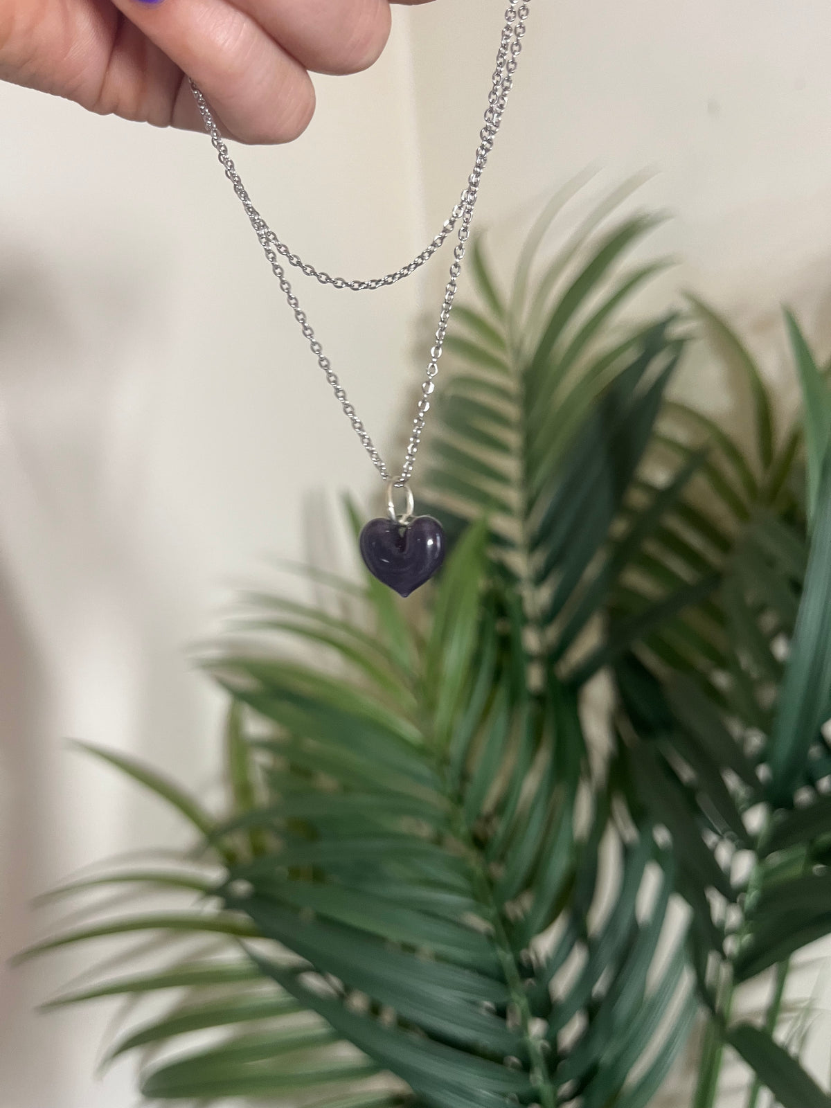 Mars Glass Heart Pendants