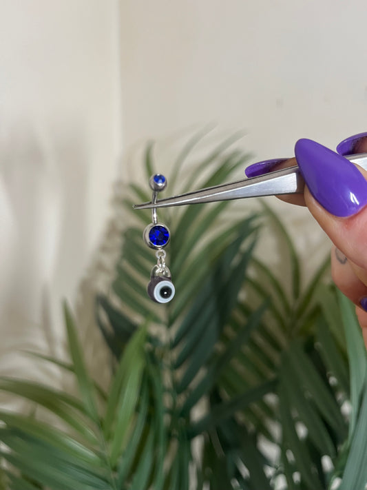 Evil Eye Glass Belly Bar