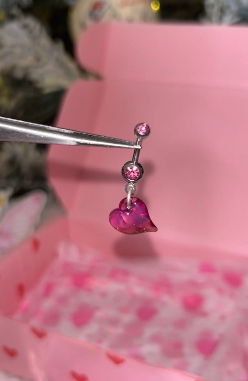 Glass Heart Belly Bar