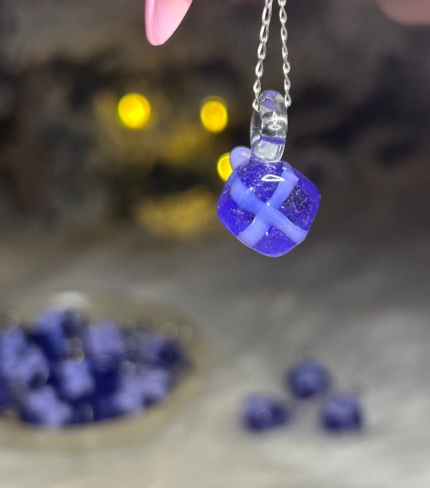 Purple Gift Box Pendant