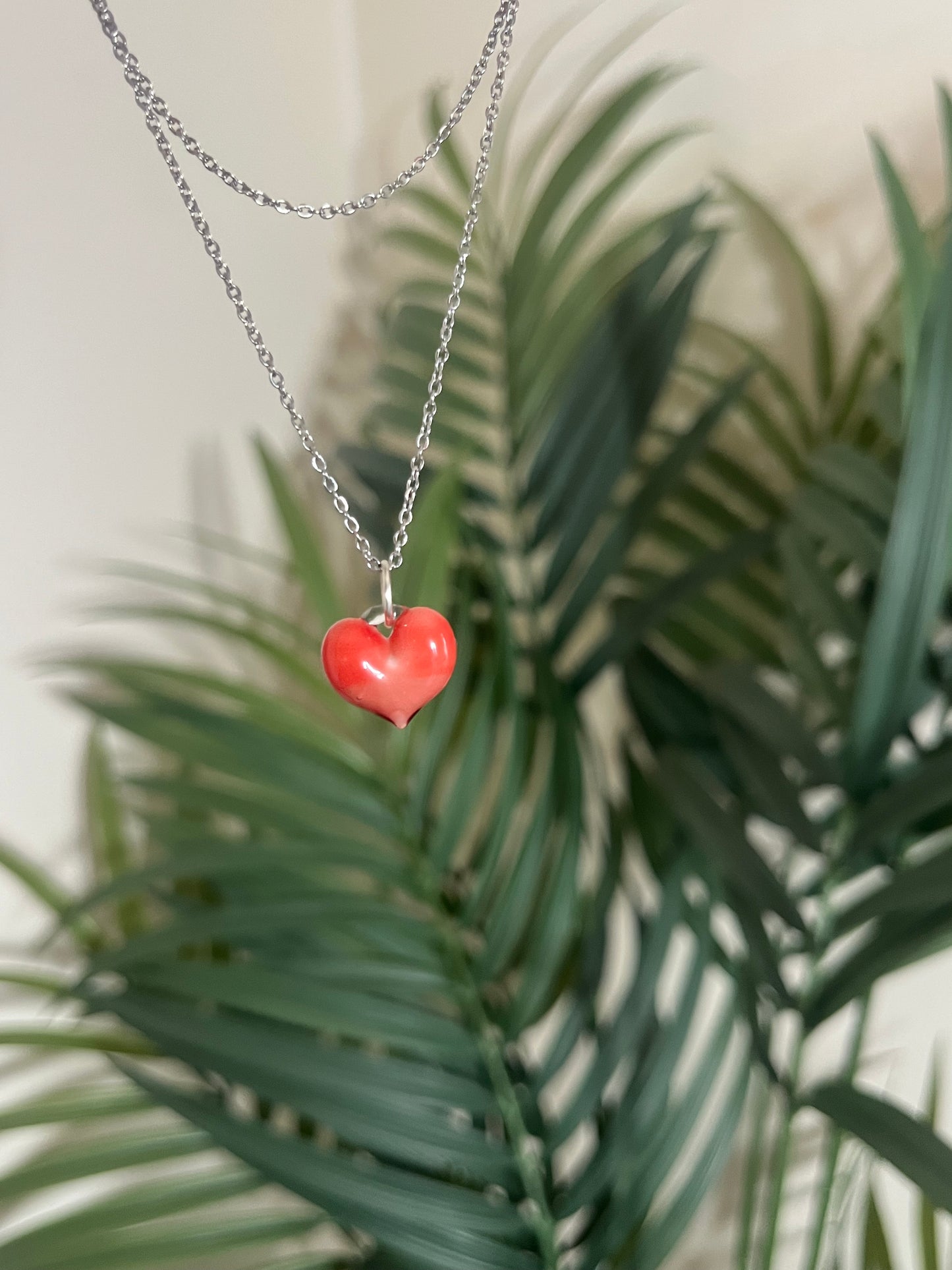 Mars Glass Heart Pendants