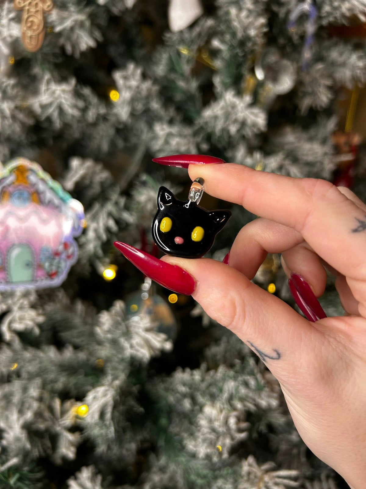 Glass Cat Pendants