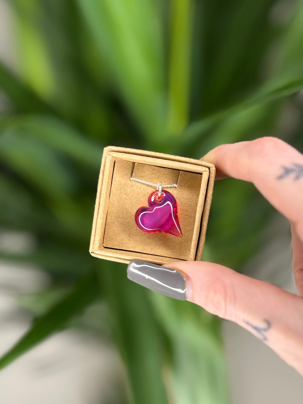 Glass Heart Pendant