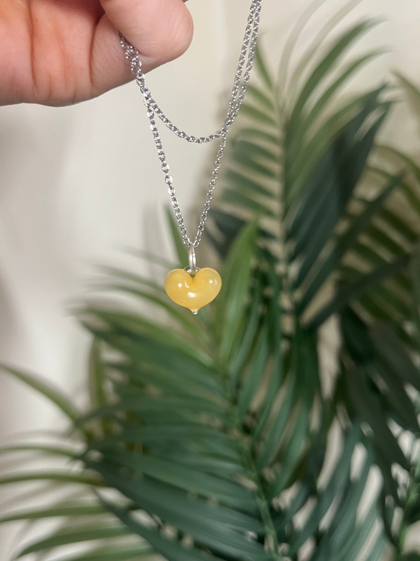Mars Glass Heart Pendants