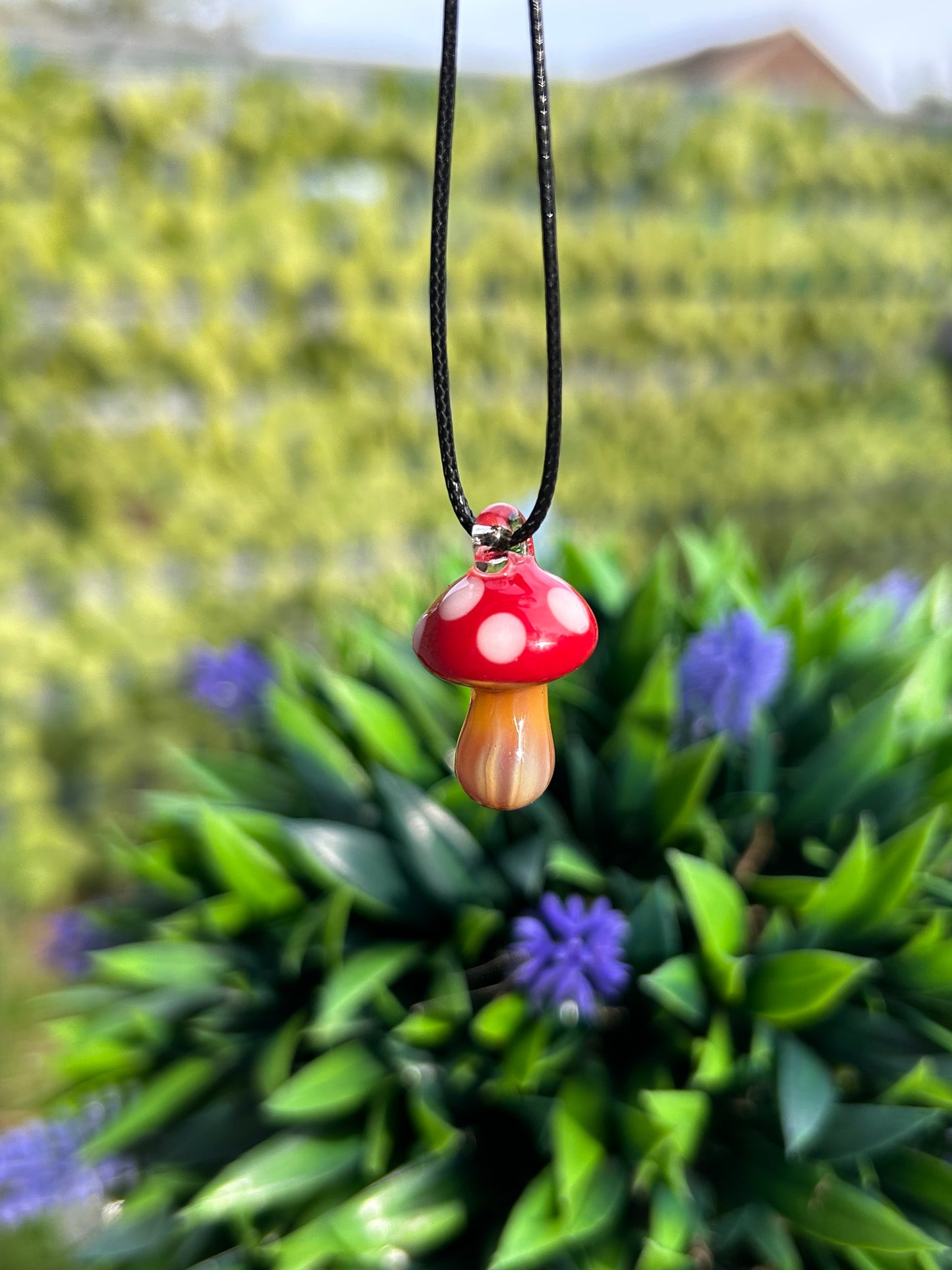 Glass Mushroom Pendants