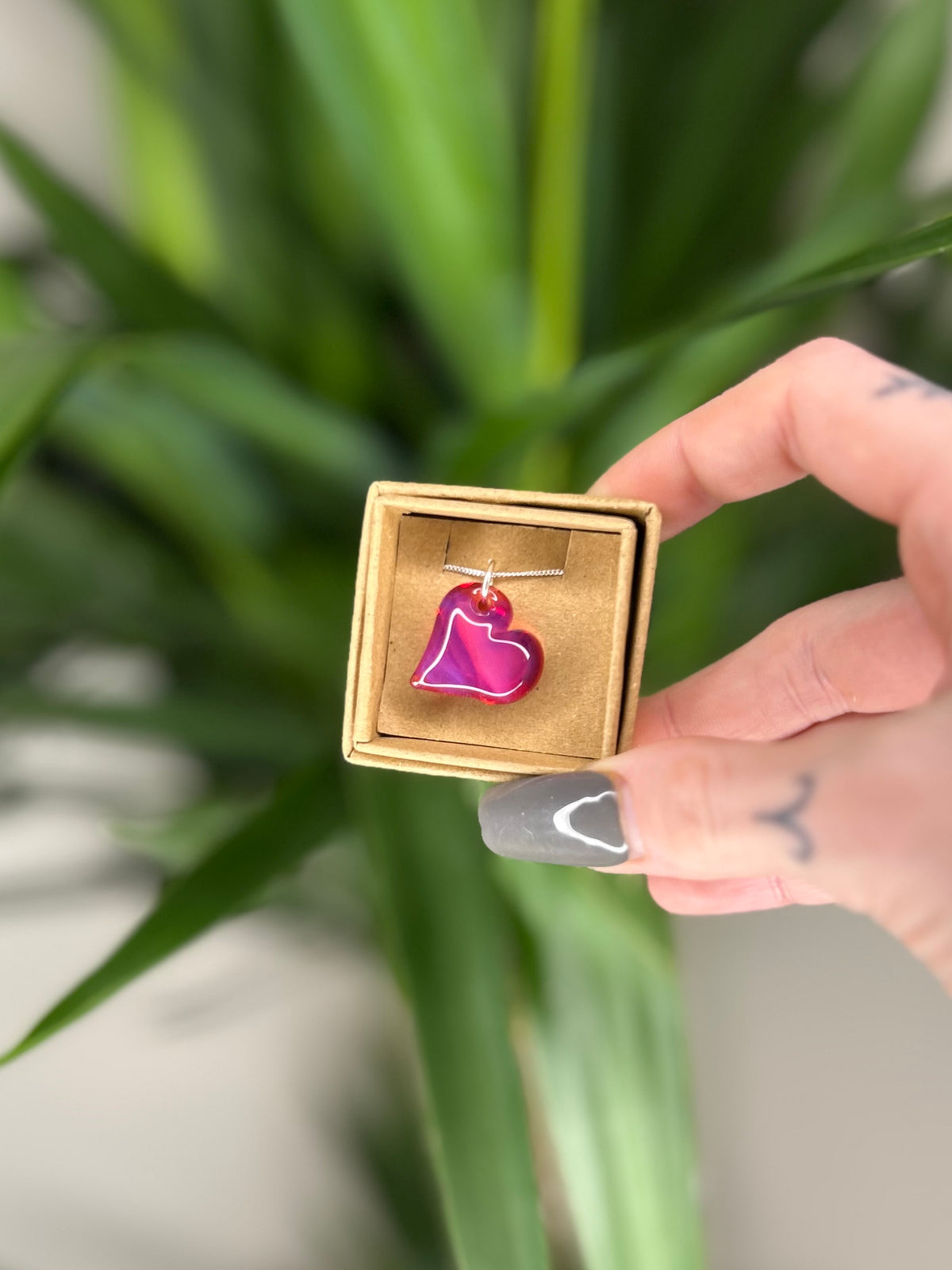 Glass Heart Pendant