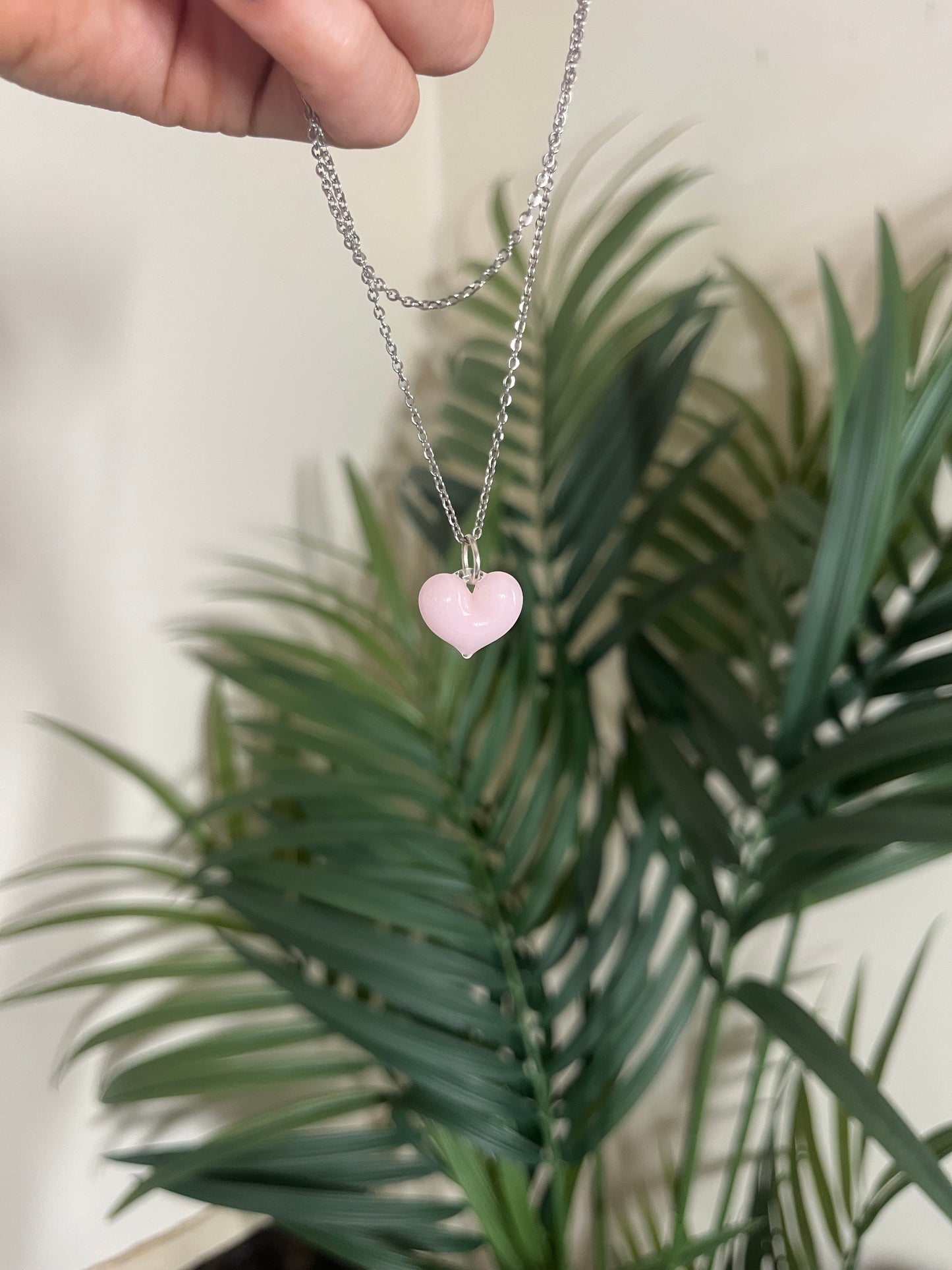 Mars Glass Heart Pendants