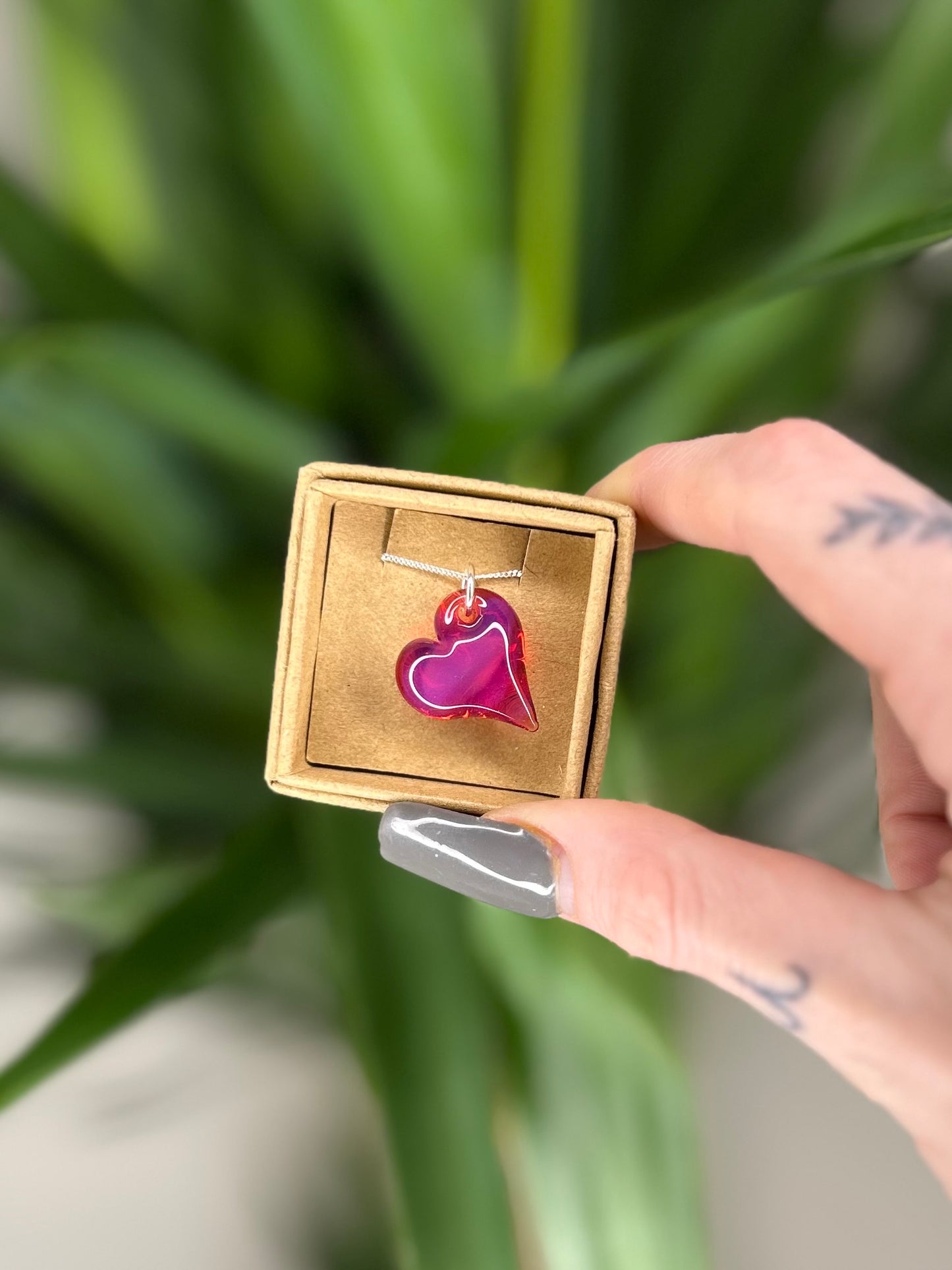 Glass Heart Pendant