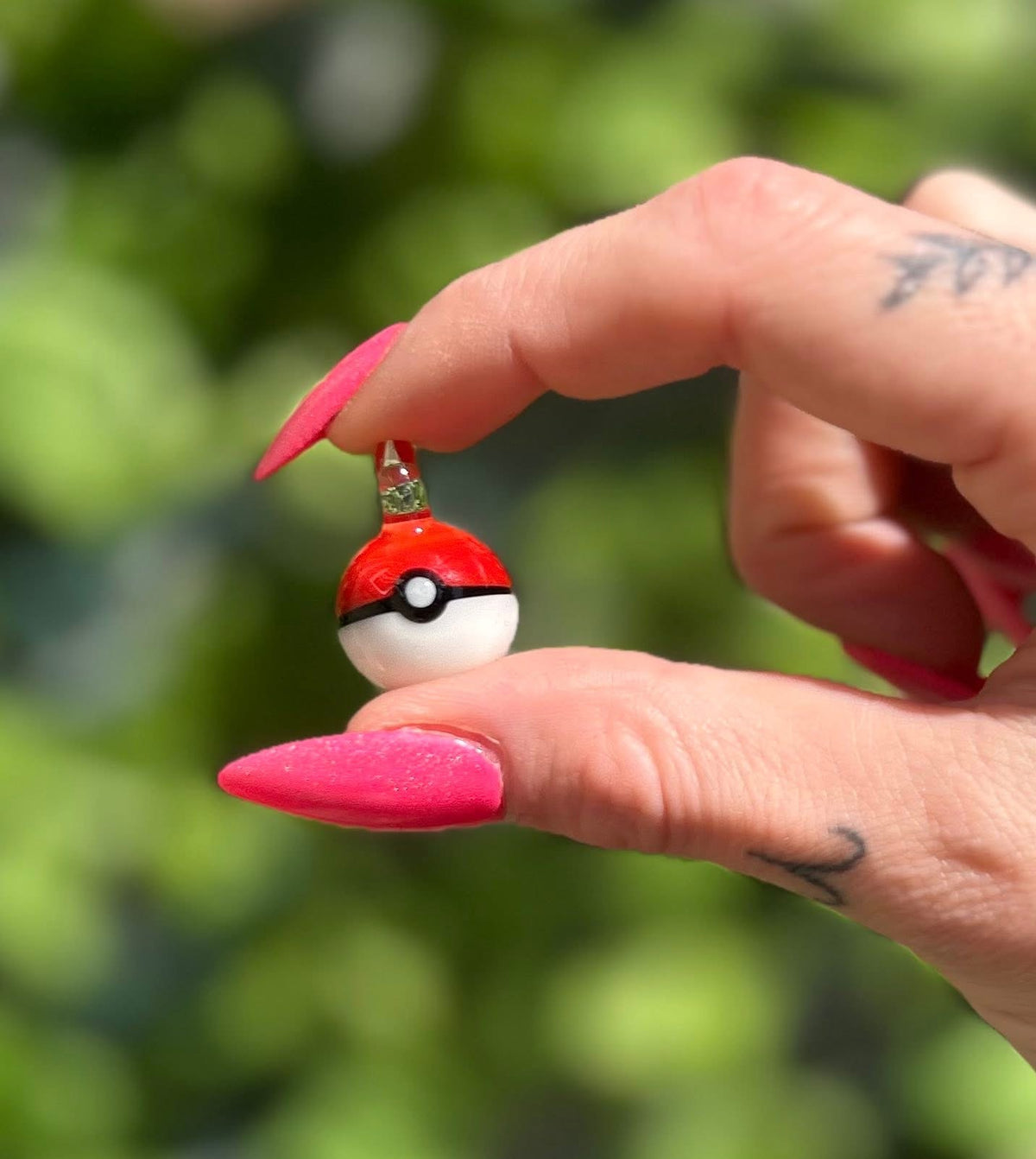Glass Pokeball Pendant