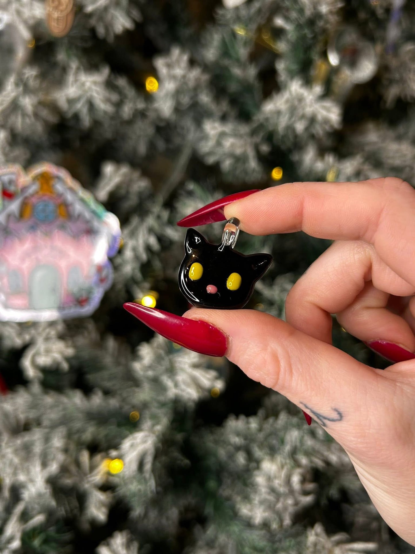 Glass Cat Pendants