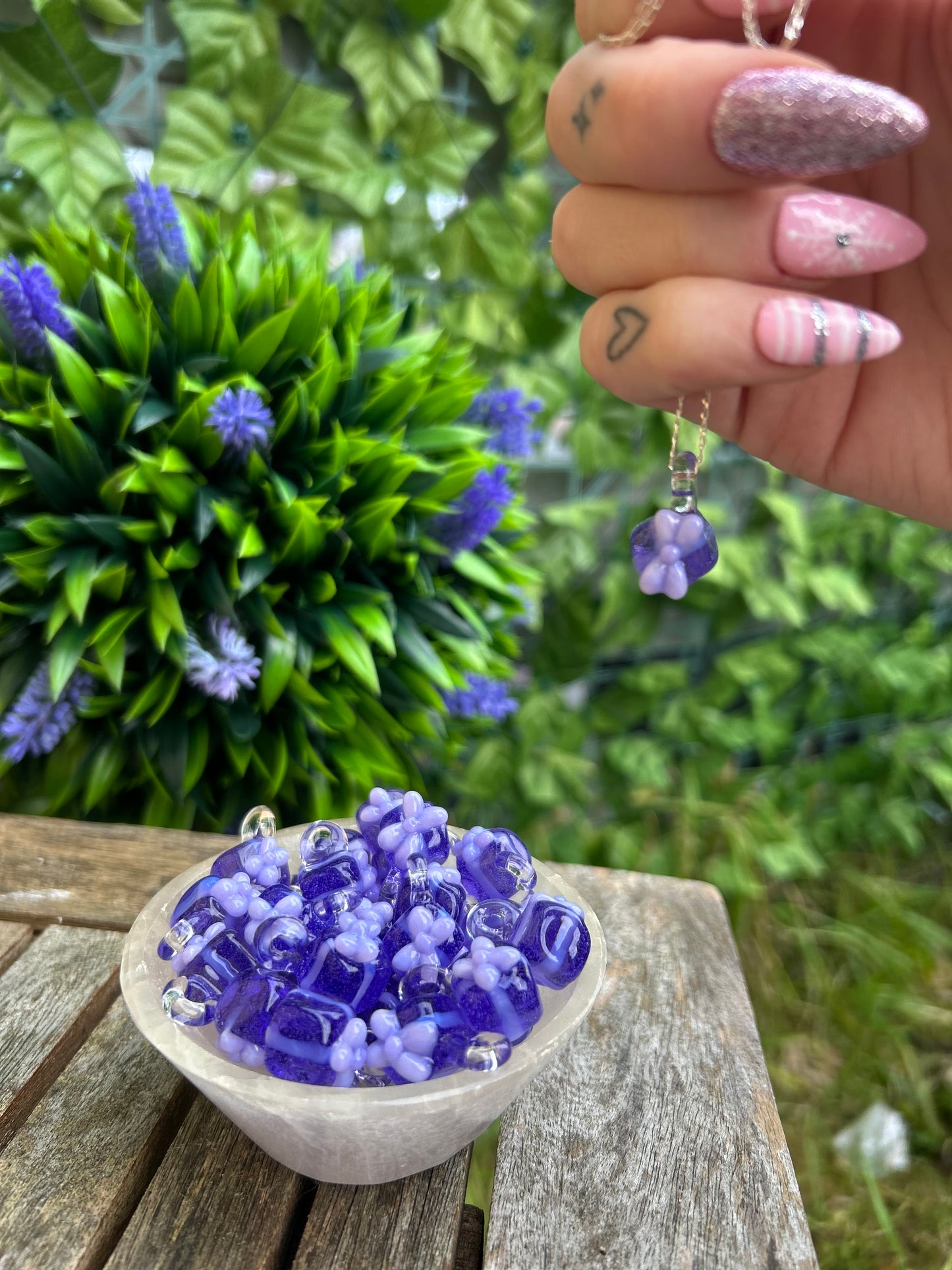 Purple Gift Box Pendant