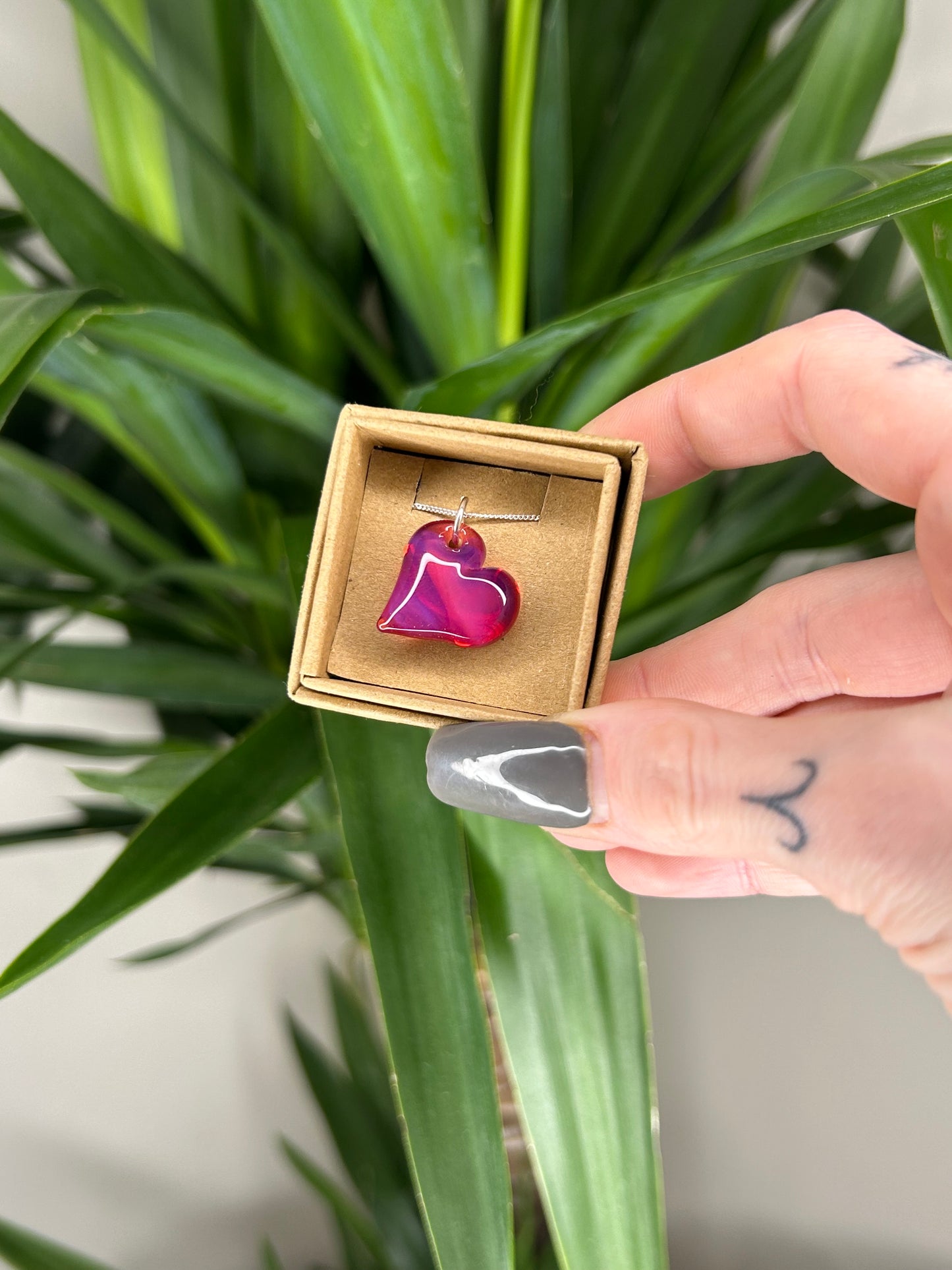 Glass Heart Pendant