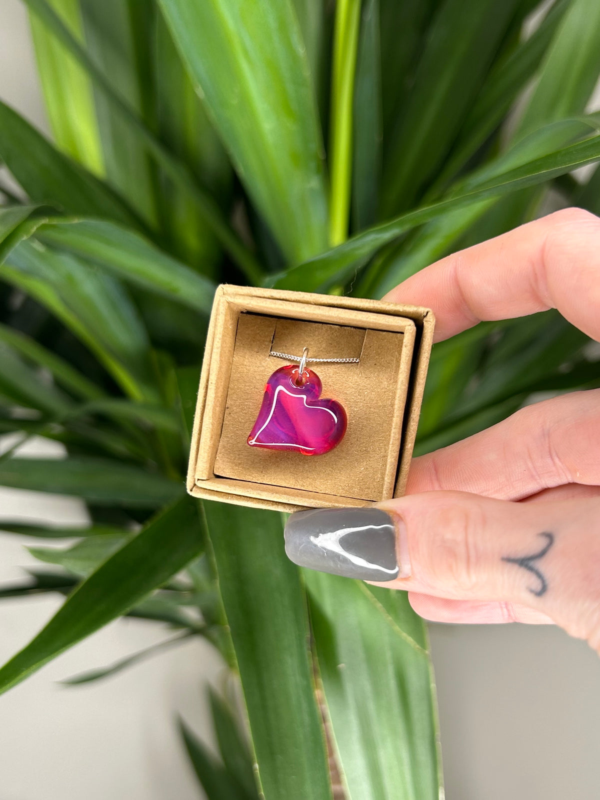 Glass Heart Pendant