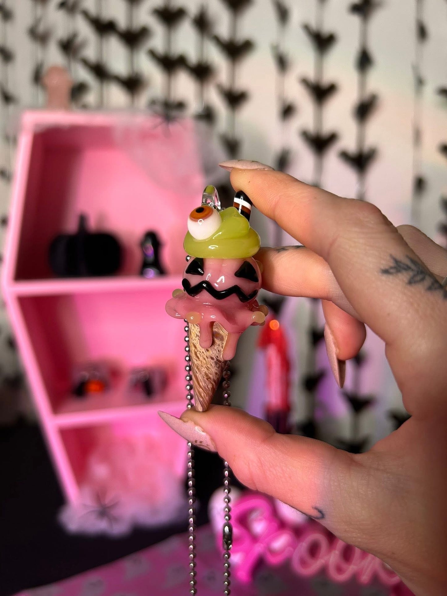 Glass Ice Scream Pendant